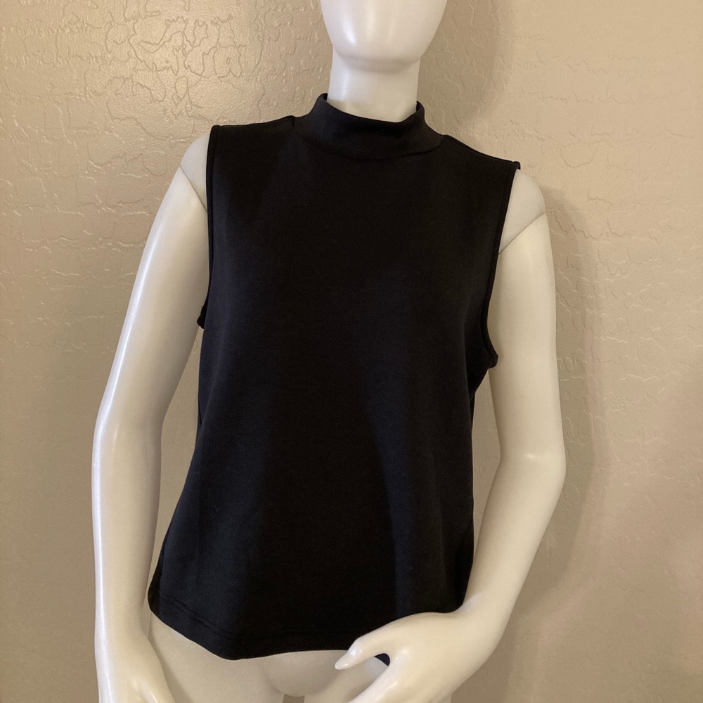 SPANX AirEssentials Mock Neck Crop Top Black XL - Picture 2 of 16